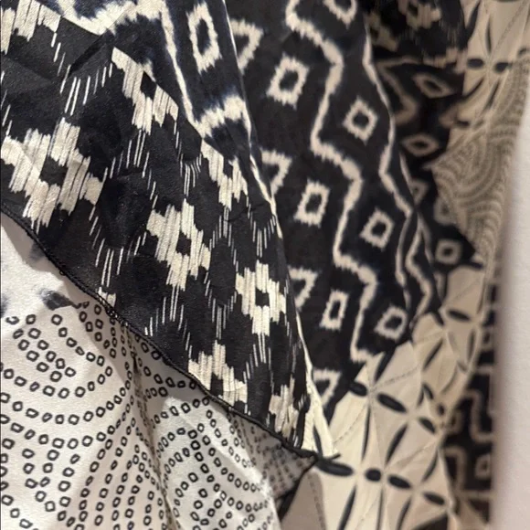 Johnny Was Black and Cream Geometric Maxi Dress - Picture 5 of 13